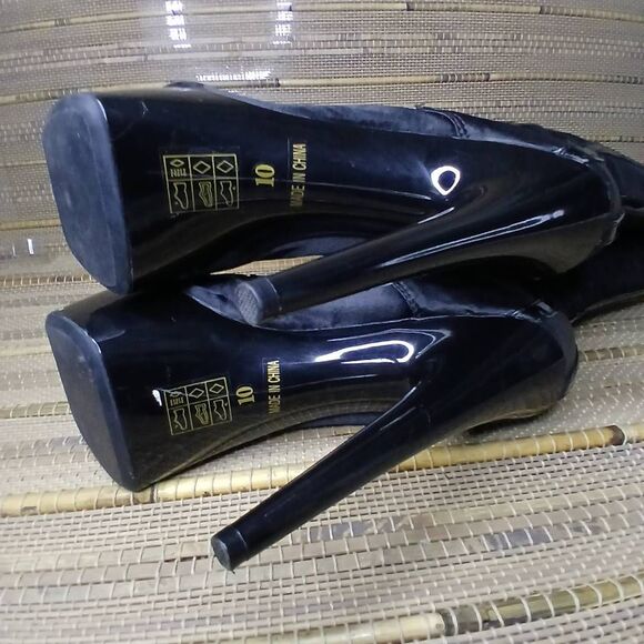 Ellie Shoes E-609-Raven-L 6" Lace Knee High Womens Boot Size 10 - Picture 6 of 10